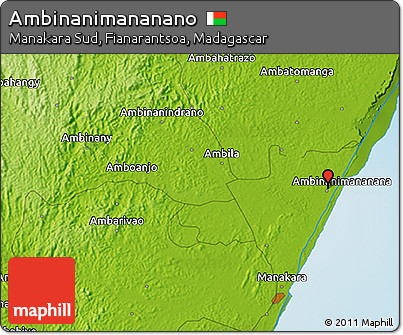 Physical 3D Map of Ambinanimananano