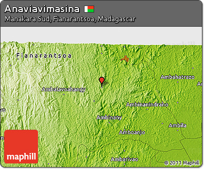 Physical 3D Map of Anaviavimasina