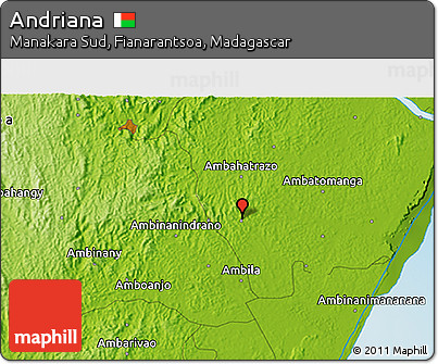 Physical 3D Map of Andriana