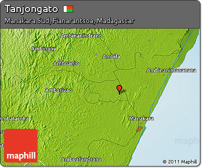 Physical 3D Map of Tanjongato
