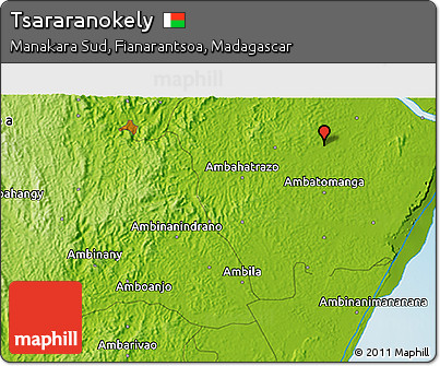 Physical 3D Map of Tsararanokely