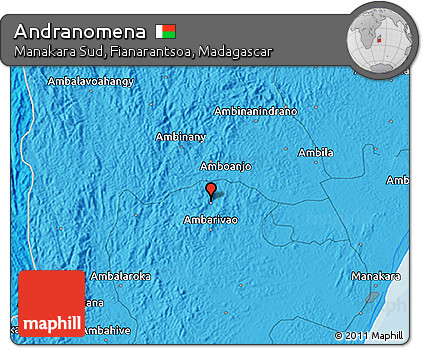 Political 3D Map of Andranomena