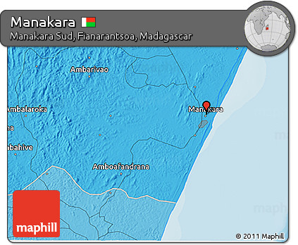 Political 3D Map of Manakara