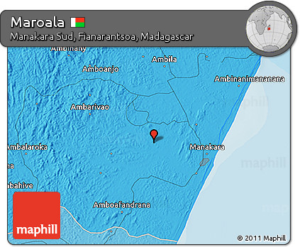 Political 3D Map of Maroala