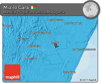 Political 3D Map of Mizilo Gara