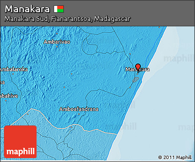 Political 3D Map of Manakara