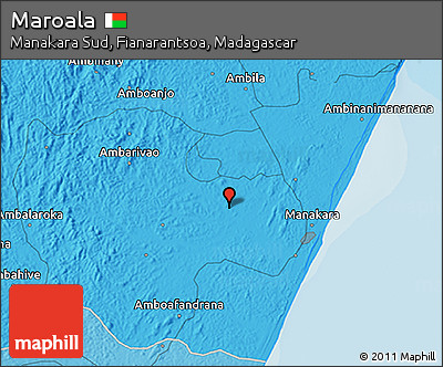 Political 3D Map of Maroala