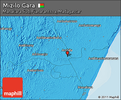 Political 3D Map of Mizilo Gara