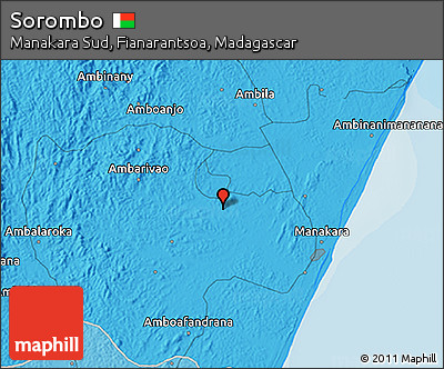 Political 3D Map of Sorombo