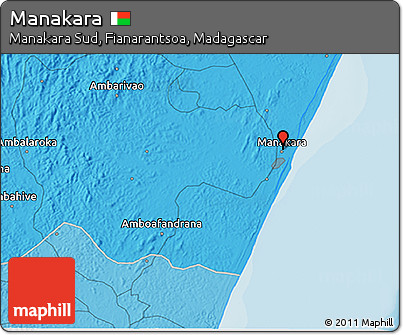 Political 3D Map of Manakara