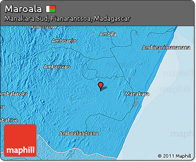 Political 3D Map of Maroala
