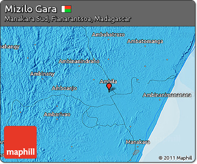 Political 3D Map of Mizilo Gara