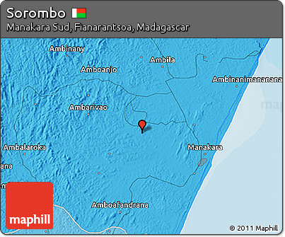 Political 3D Map of Sorombo