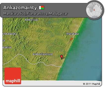 Satellite 3D Map of Ankazomainty