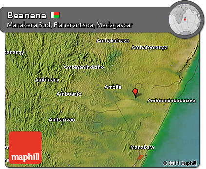 Satellite 3D Map of Beanana