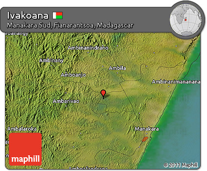 Satellite 3D Map of Ivakoana