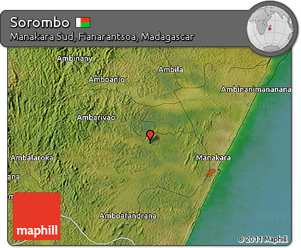Satellite 3D Map of Sorombo