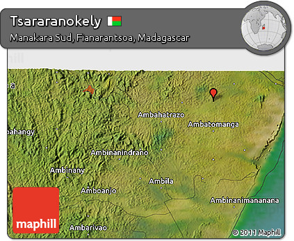 Satellite 3D Map of Tsararanokely