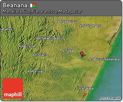 Satellite 3D Map of Beanana