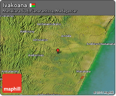 Satellite 3D Map of Ivakoana