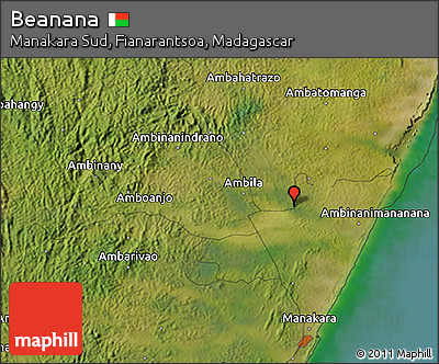 Satellite 3D Map of Beanana