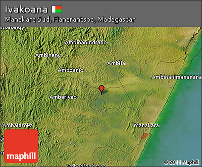 Satellite 3D Map of Ivakoana