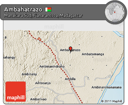 Shaded Relief 3D Map of Ambahatrazo