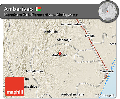 Shaded Relief 3D Map of Ambarivao