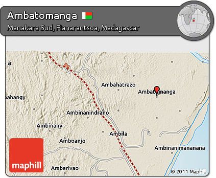 Shaded Relief 3D Map of Ambatomanga