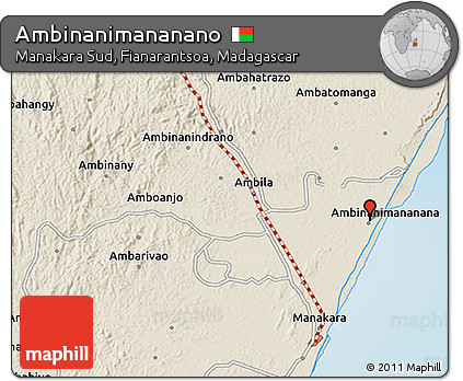 Shaded Relief 3D Map of Ambinanimananano