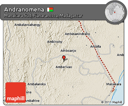 Shaded Relief 3D Map of Andranomena