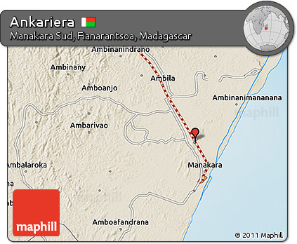 Shaded Relief 3D Map of Ankariera