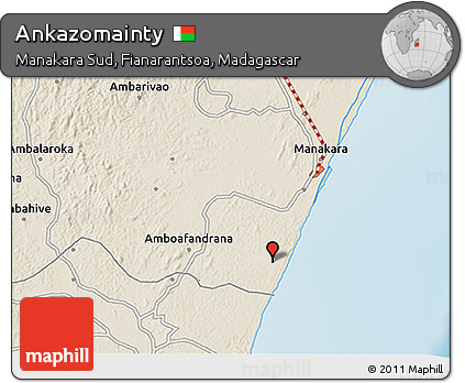 Shaded Relief 3D Map of Ankazomainty