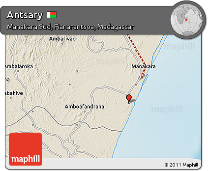 Shaded Relief 3D Map of Antsary