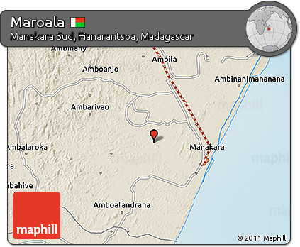 Shaded Relief 3D Map of Maroala