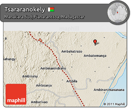 Shaded Relief 3D Map of Tsararanokely