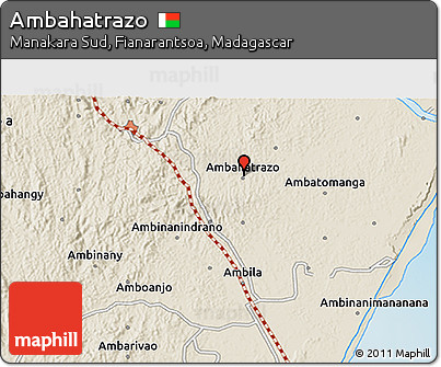 Shaded Relief 3D Map of Ambahatrazo