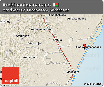 Shaded Relief 3D Map of Ambinanimananano