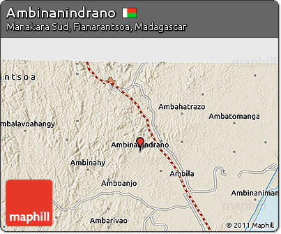 Shaded Relief 3D Map of Ambinanindrano