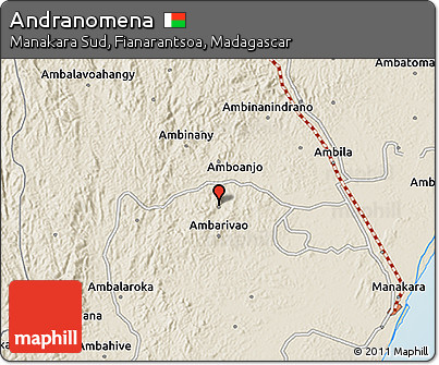 Shaded Relief 3D Map of Andranomena