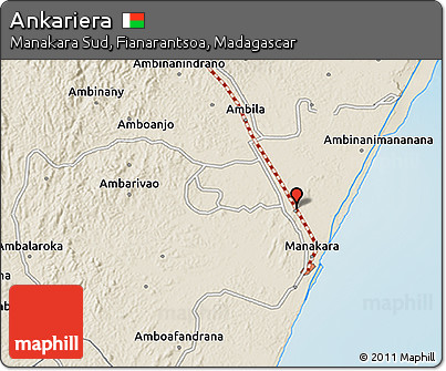 Shaded Relief 3D Map of Ankariera