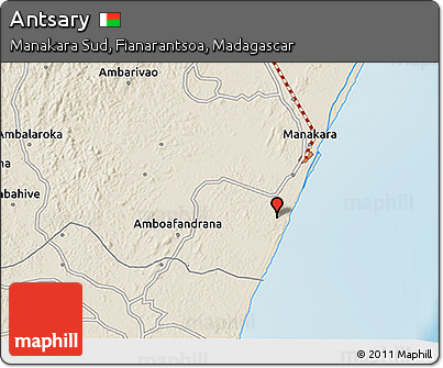 Shaded Relief 3D Map of Antsary