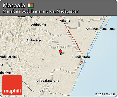 Shaded Relief 3D Map of Maroala