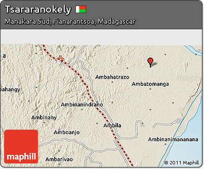 Shaded Relief 3D Map of Tsararanokely