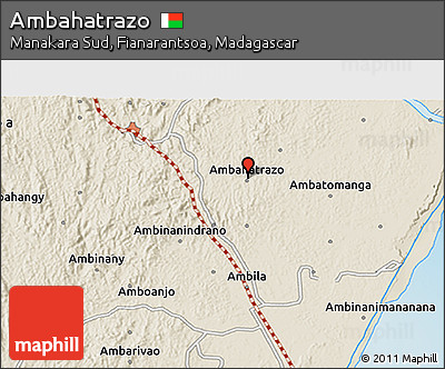 Shaded Relief 3D Map of Ambahatrazo