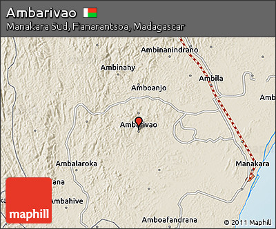 Shaded Relief 3D Map of Ambarivao