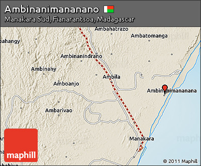 Shaded Relief 3D Map of Ambinanimananano