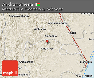 Shaded Relief 3D Map of Andranomena