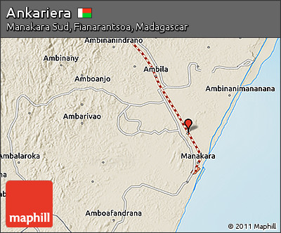 Shaded Relief 3D Map of Ankariera