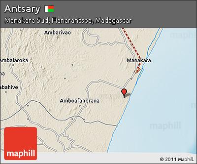 Shaded Relief 3D Map of Antsary
